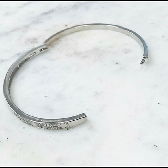 🎁Pavé Cubic Zirconia Silver Ring/Bracelet,NWT - Picture 3 of 6